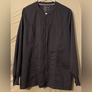 Cherokee Scrub Jacket | Unisex | XL | Gray | Ultra Soft Stretch |